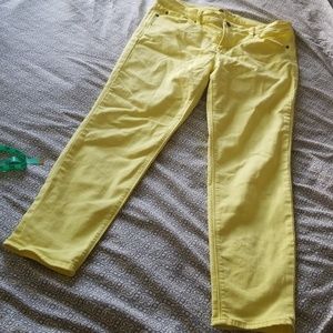 🍋 lemon yellow ankle cropped Jean's